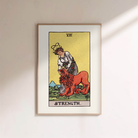 Arcane VIII - La Force (Strength) - Affiche Tarot Rider-Waite-Smith en situation