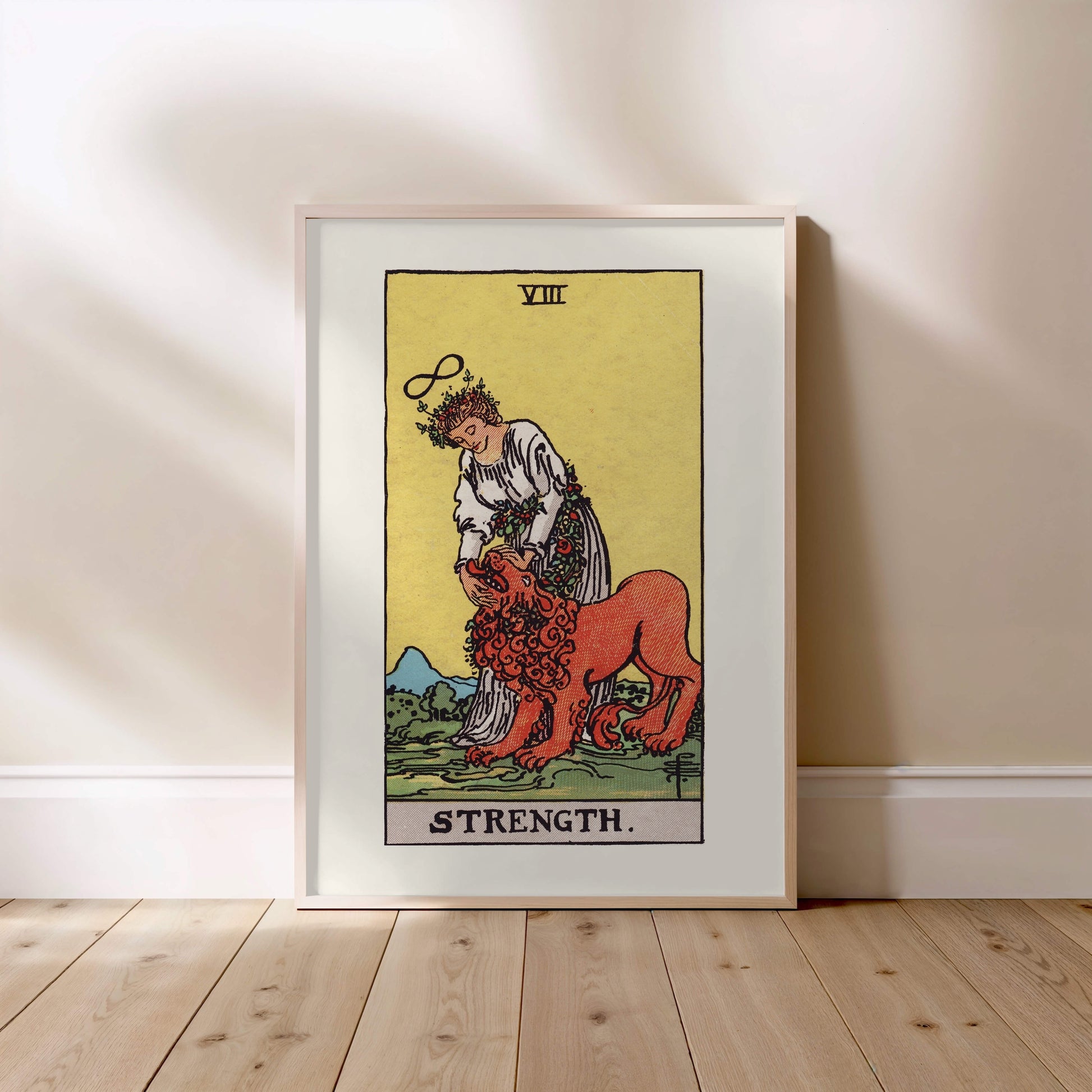Arcane VIII - La Force (Strength) - Affiche Tarot Rider-Waite-Smith