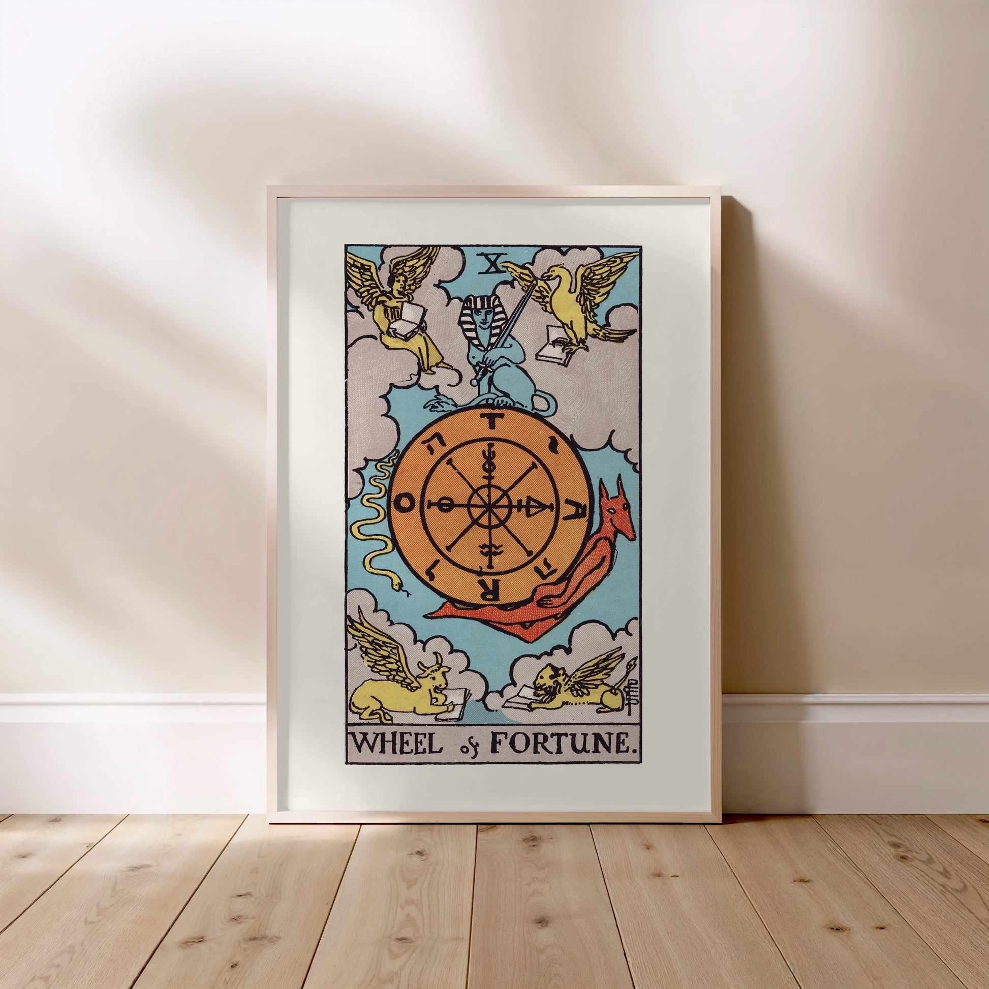 Arcane X - La Roue de Fortune (Wheel of Fortune) - Affiche Tarot Rider-Waite-Smith