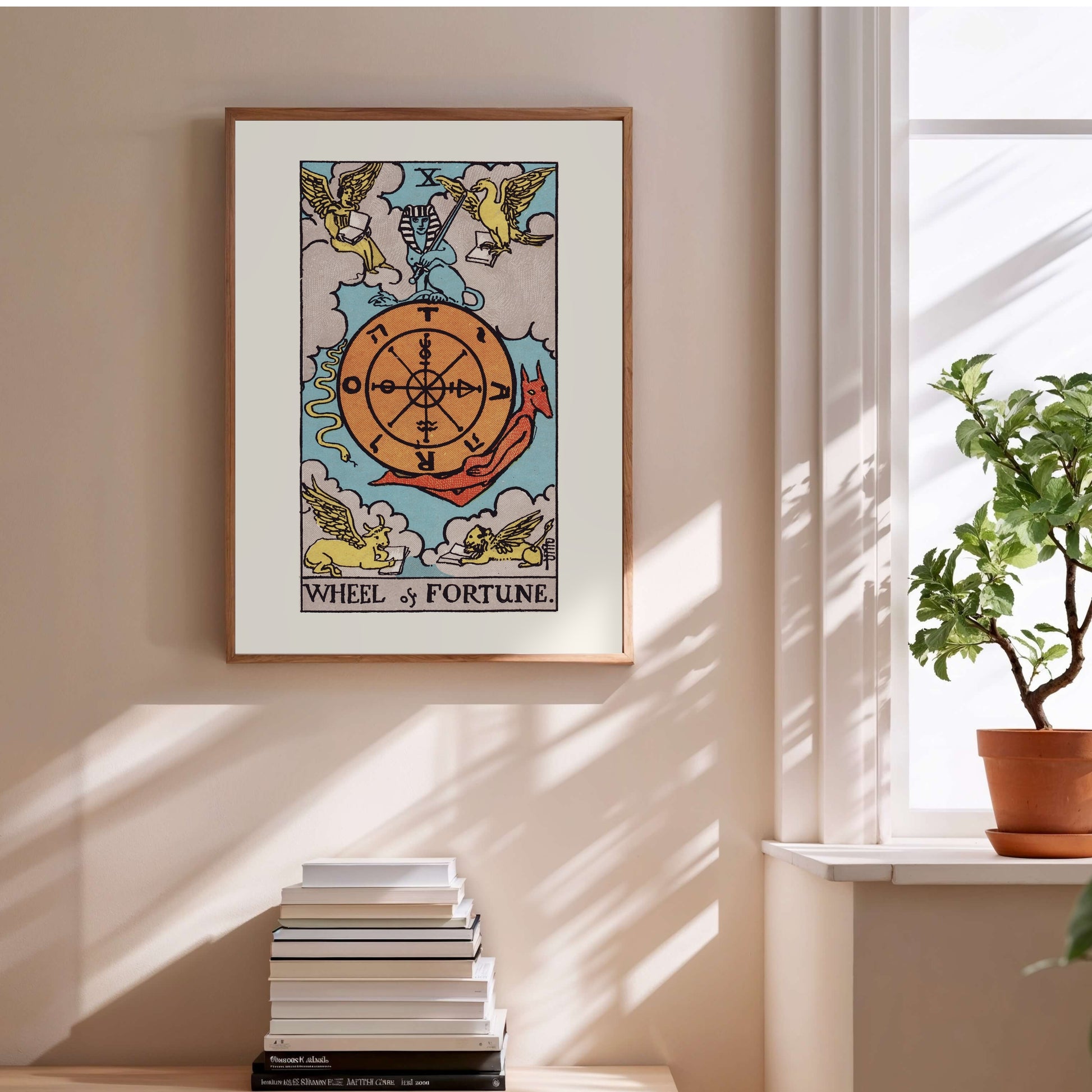 Arcane X - La Roue de Fortune (Wheel of Fortune) - Affiche Tarot Rider-Waite-Smith en situation