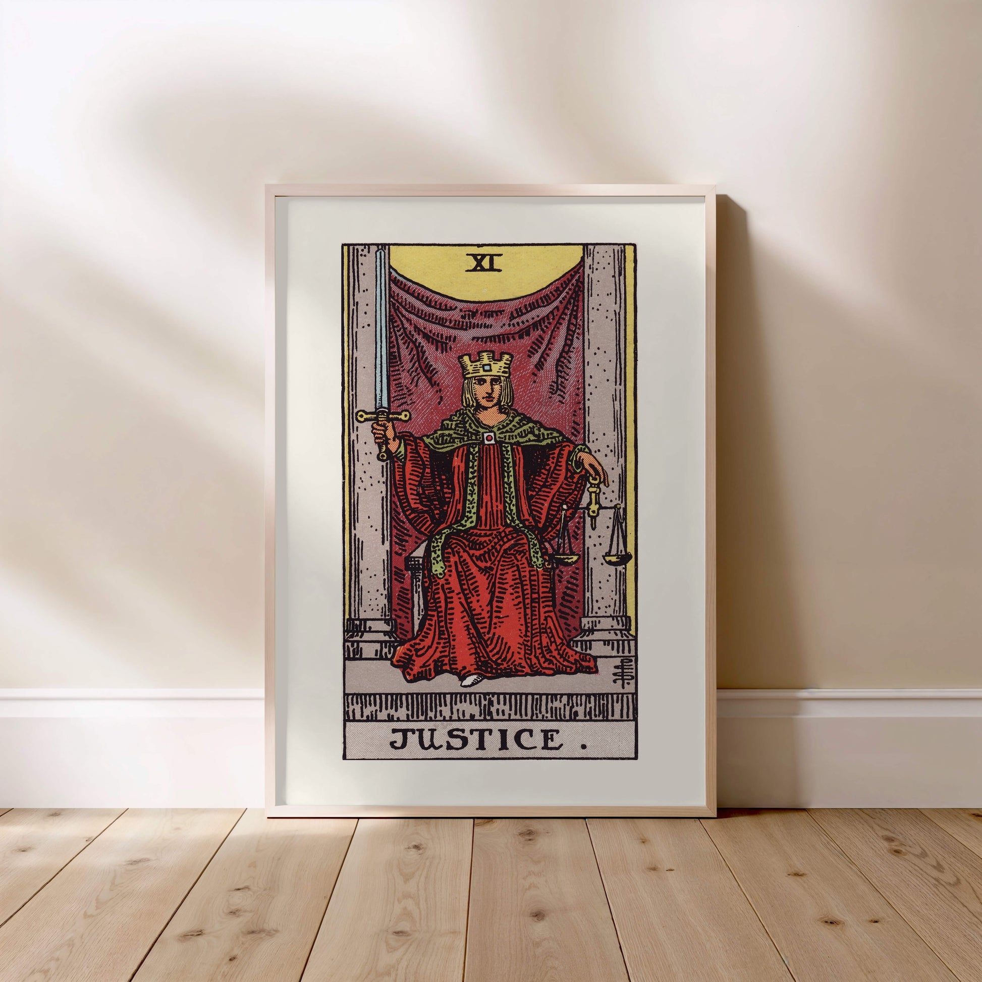 Arcane XI - La Justice (Justice) - Affiche Tarot Rider-Waite-Smith