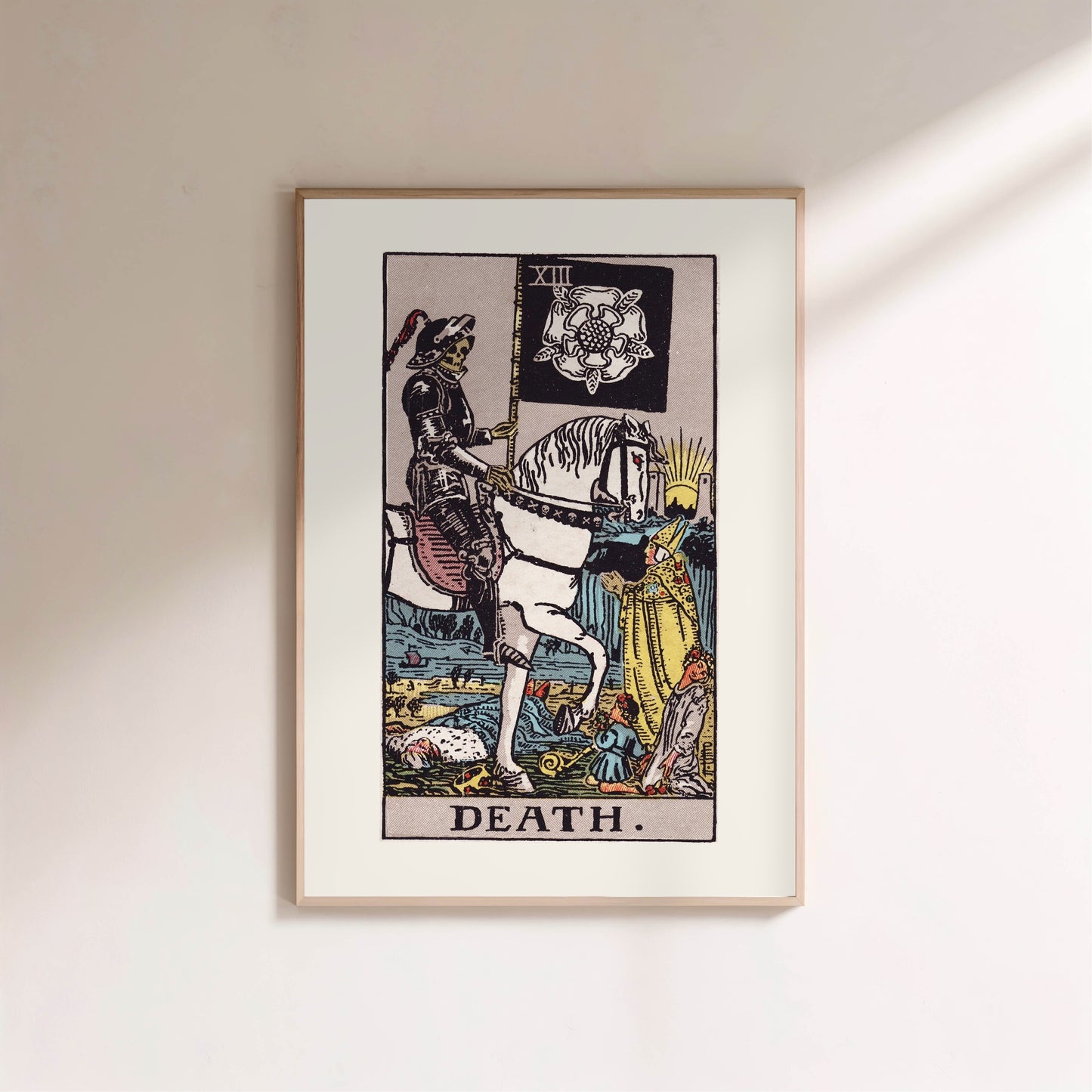 Arcane XIII - La Mort (Death) - Affiche Tarot Rider-Waite-Smith en situation