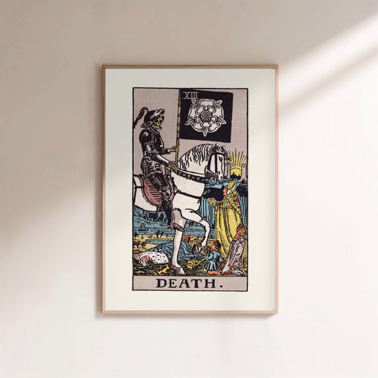 Arcane XIII - La Mort (Death) - Affiche Tarot Rider-Waite-Smith en situation
