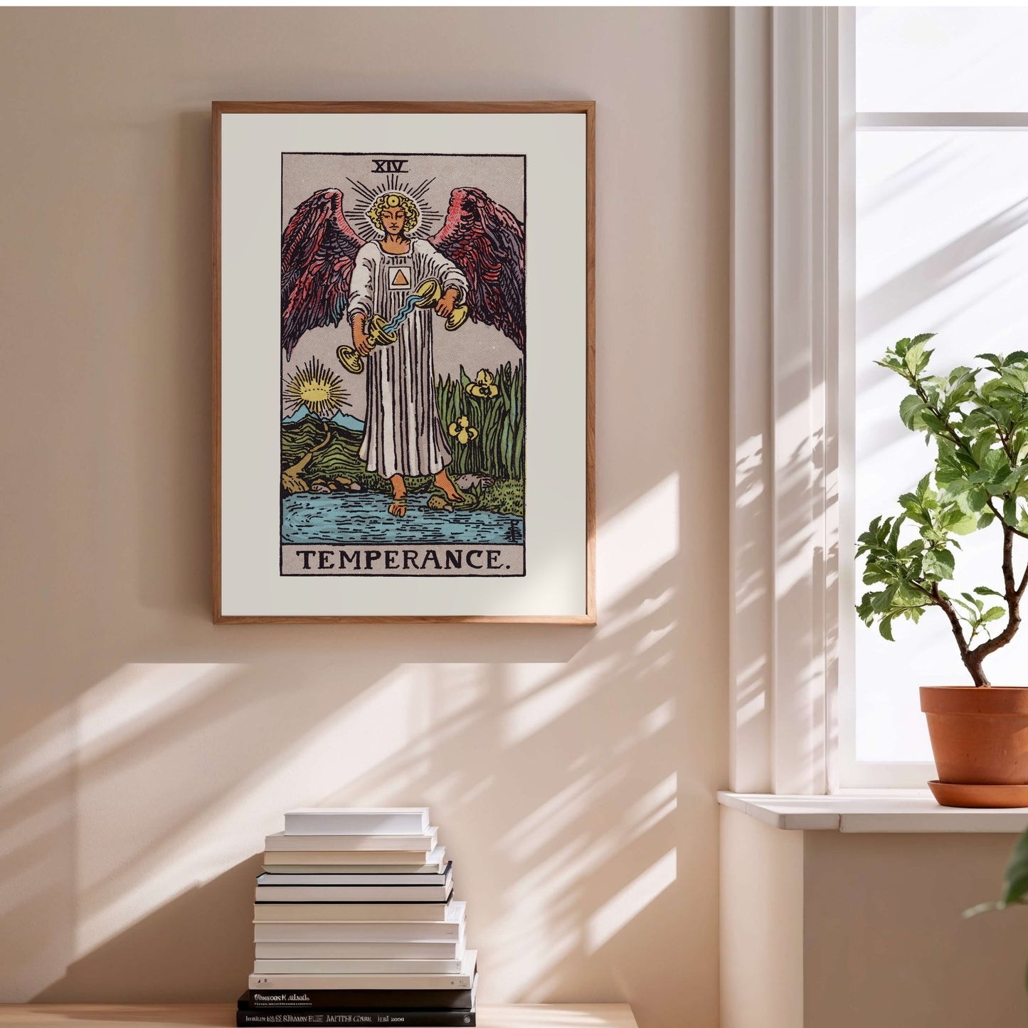 Arcane XIV - Tempérance (Temperance) - Affiche Tarot Rider-Waite-Smith en situation