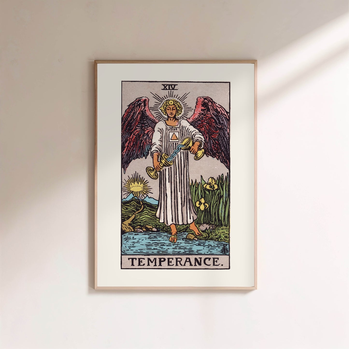 Arcane XIV - Tempérance (Temperance) - Affiche Tarot Rider-Waite-Smith en situation