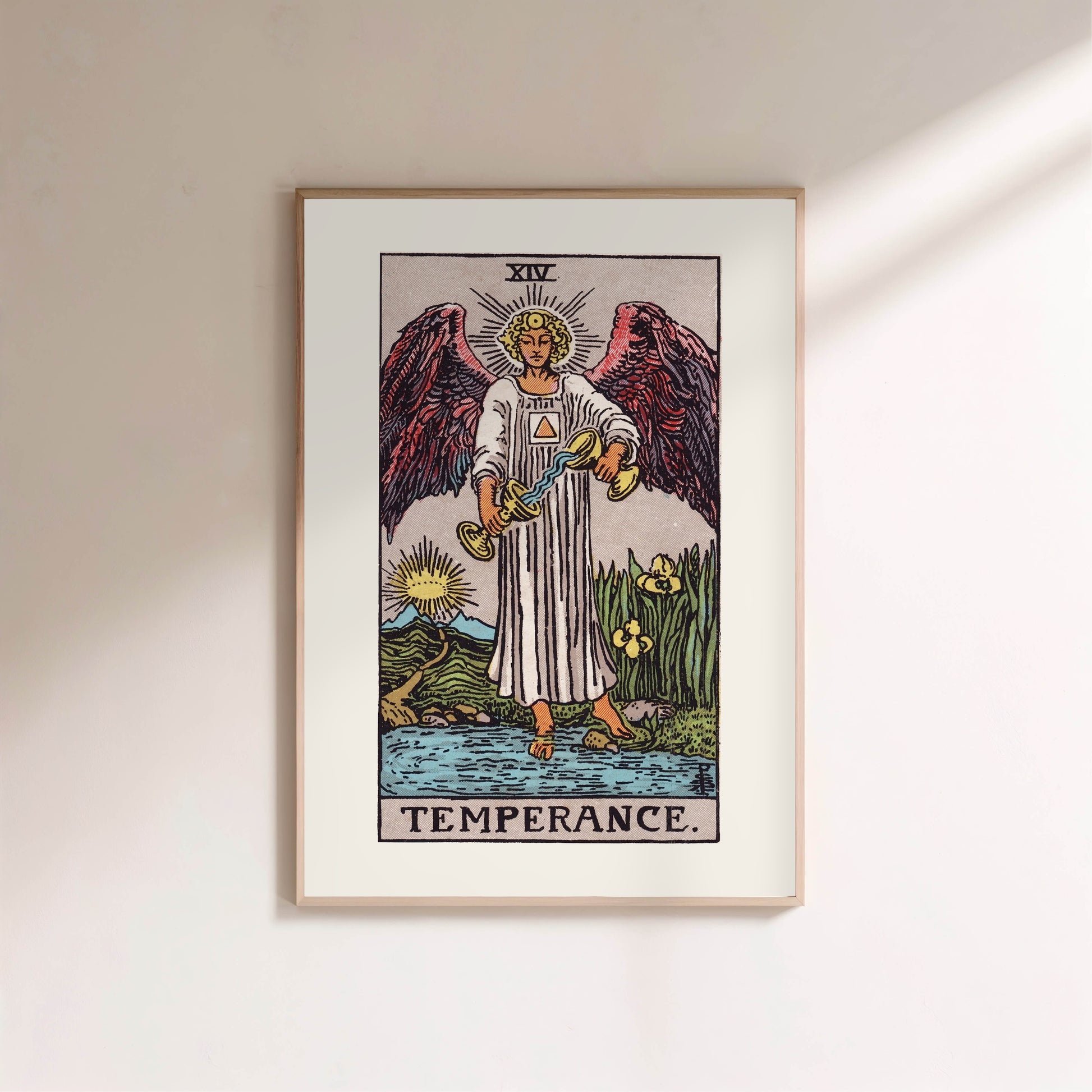 Arcane XIV - Tempérance (Temperance) - Affiche Tarot Rider-Waite-Smith en situation