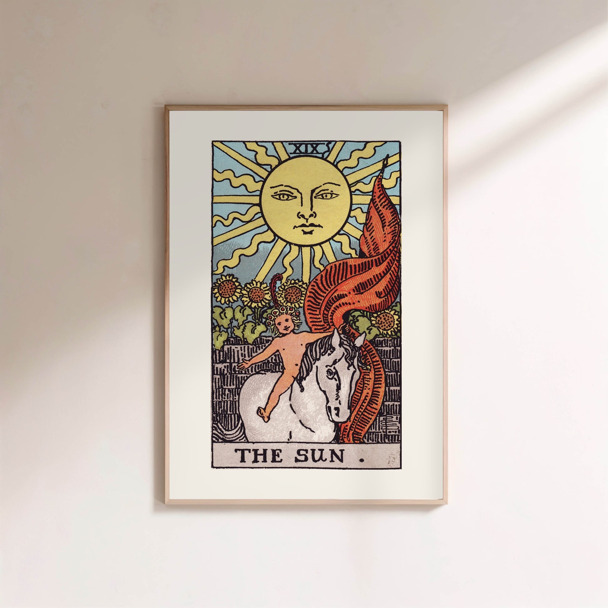 Arcane XIX - Le Soleil (The Sun) - Affiche Tarot Rider-Waite-Smith en situation