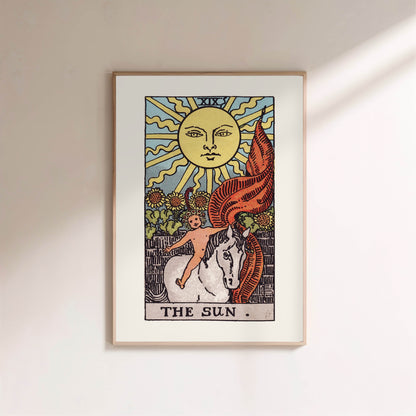 Arcane XIX - Le Soleil (The Sun) - Affiche Tarot Rider-Waite-Smith en situation
