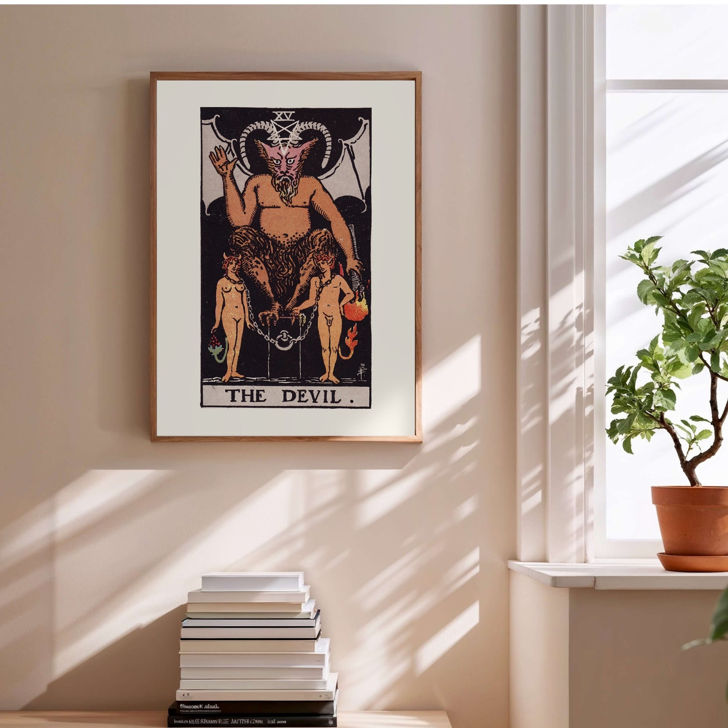 Arcane XV - Le Diable (The Devil) - Affiche Tarot Rider-Waite-Smith en situation
