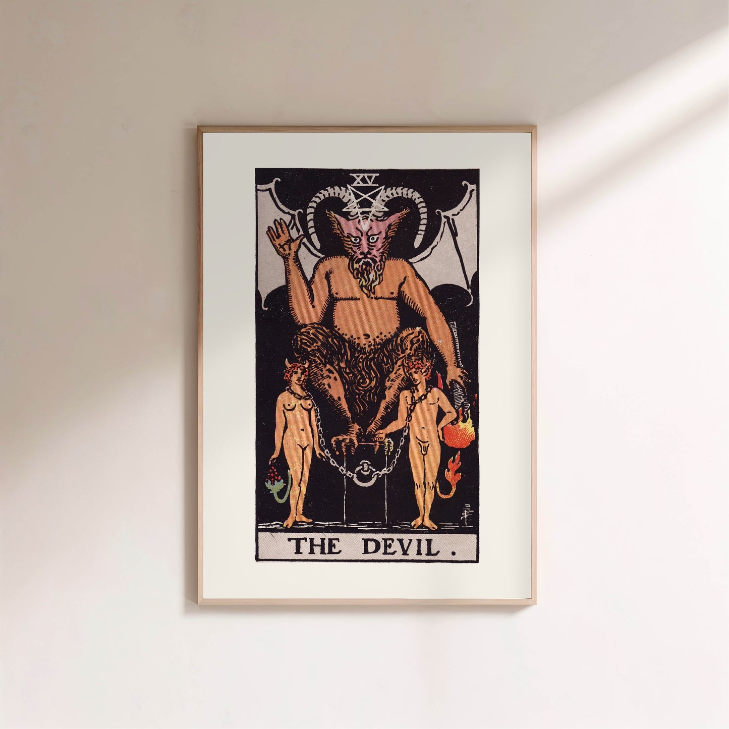 Arcane XV - Le Diable (The Devil) - Affiche Tarot Rider-Waite-Smith en situation
