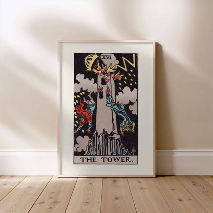 Arcane XVI - La Tour (The Tower) - Affiche Tarot Rider-Waite-Smith