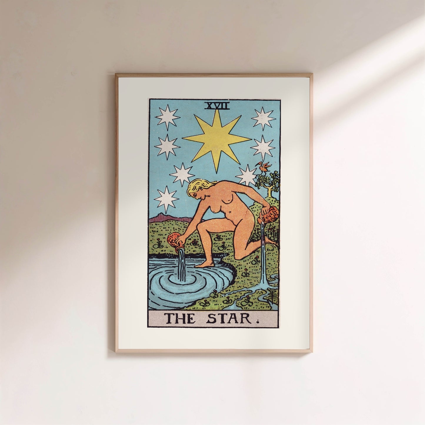 Arcane XVII - L'Étoile (The Star) - Affiche Tarot Rider-Waite-Smith en situation