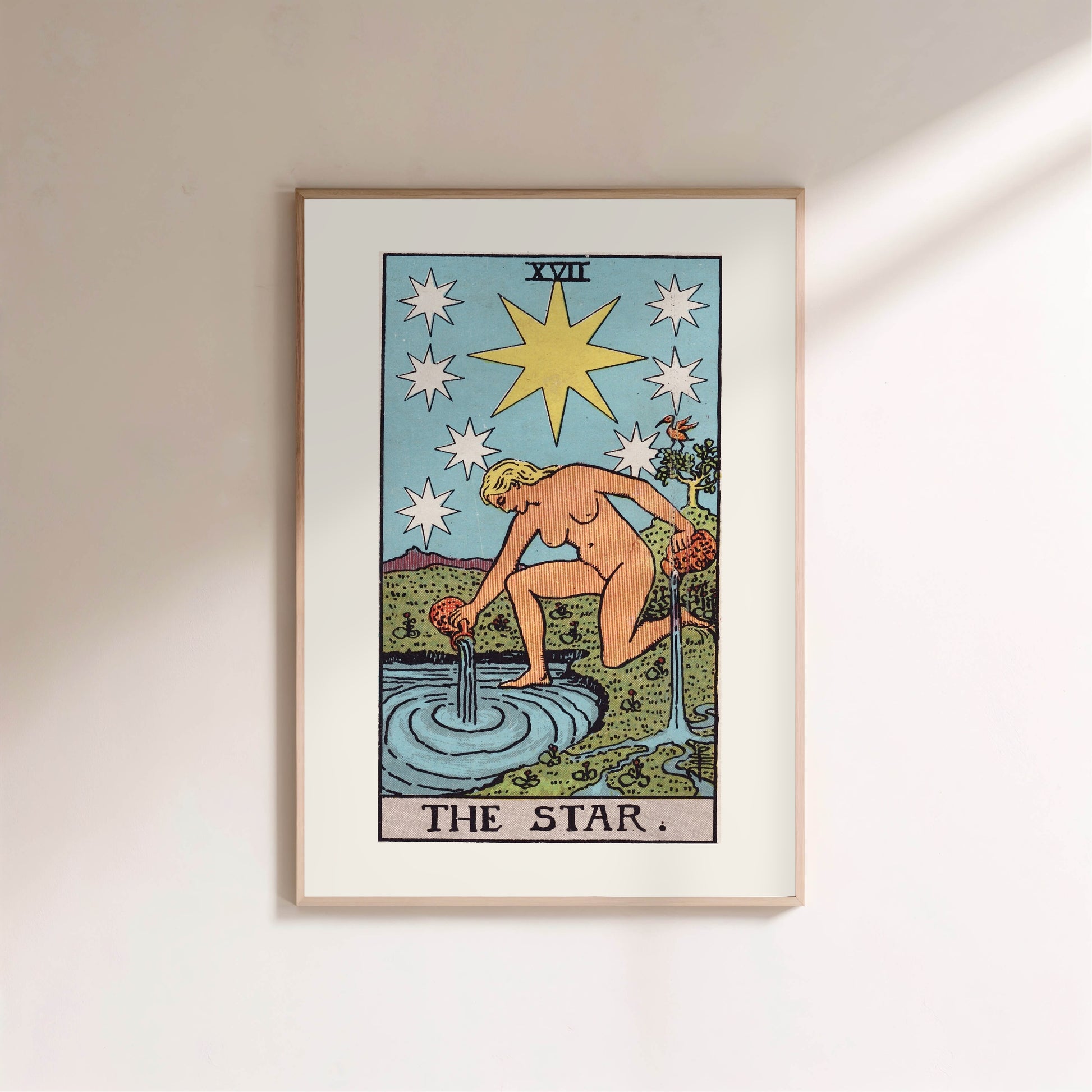 Arcane XVII - L'Étoile (The Star) - Affiche Tarot Rider-Waite-Smith en situation