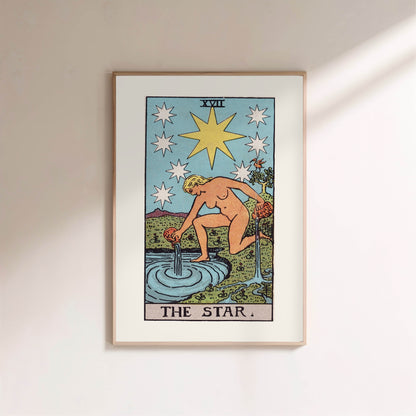 Arcane XVII - L'Étoile (The Star) - Affiche Tarot Rider-Waite-Smith en situation