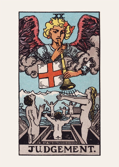 Arcanum XX - Judgement - Rider-Waite-Smith Tarot Poster, the print alone, thick matte eco-friendly paper