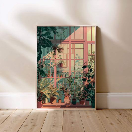 L'atelier du jardinier, affiche encadrée