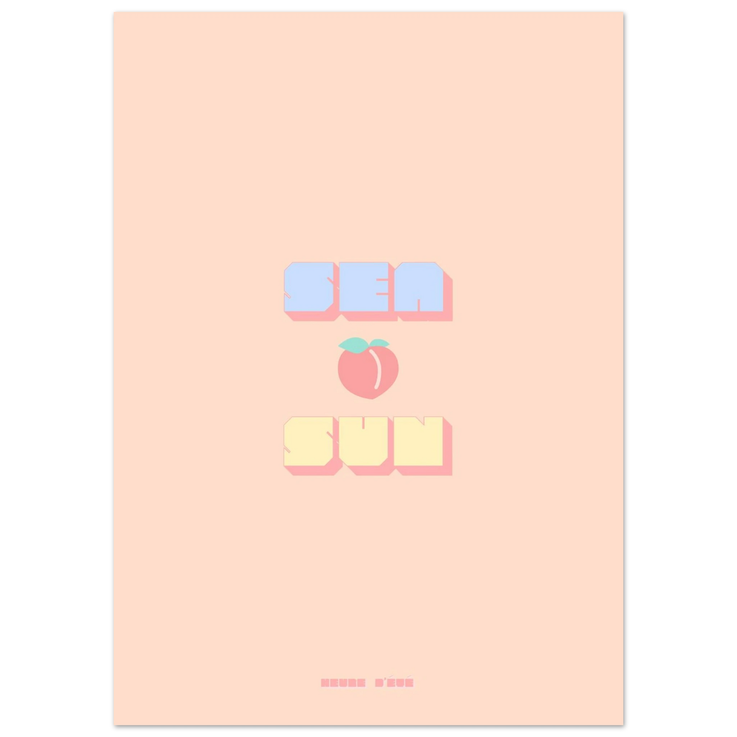 Affiche Sea Peach & Sun - Heure d'été 