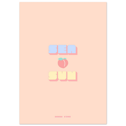 Affiche Sea Peach & Sun - Heure d'été 