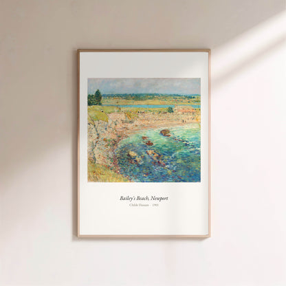 Bailey's Beach, Newport, Childe Hassam | Affiche Art Premium en situation