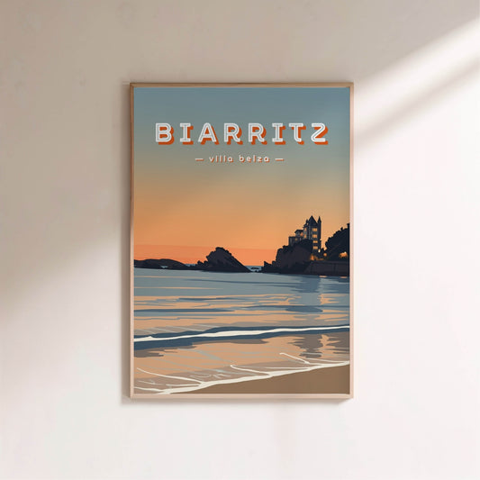 Affiche Biarritz - Villa Belza en situation