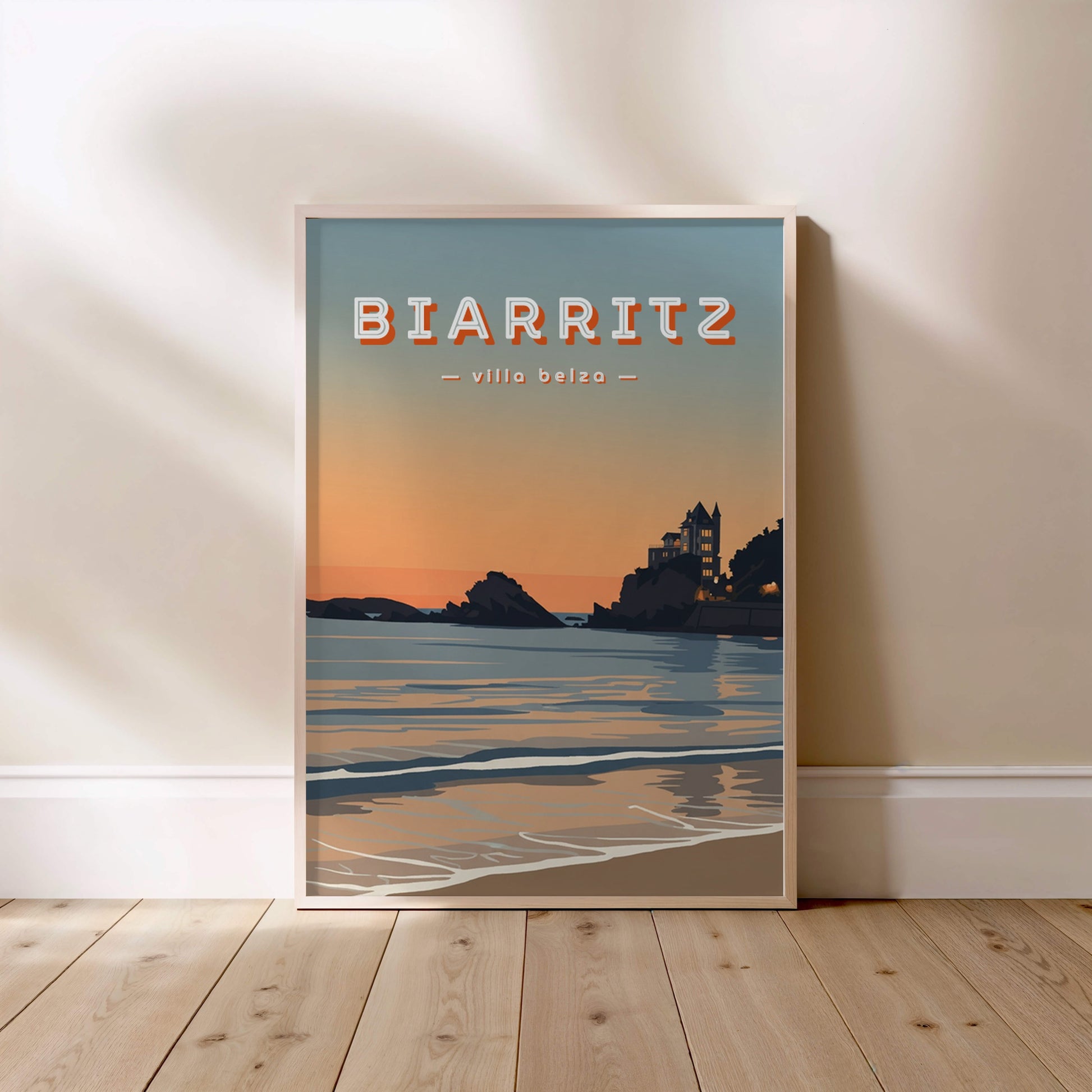Biarritz, Villa Belza, affiche encadrée