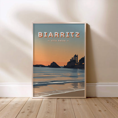 Biarritz, Villa Belza, affiche encadrée
