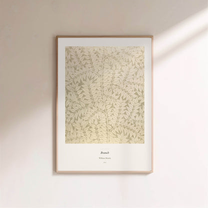 Branch, William Morris | Affiche Décorative Premium, affiche encadrée sur un mur clair