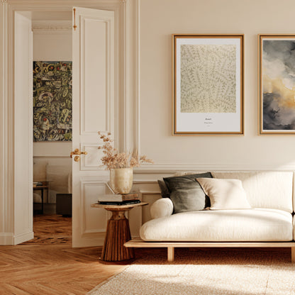 Branch, William Morris | Affiche Décorative Premium, affiche encadrée dans un salon haussmannien