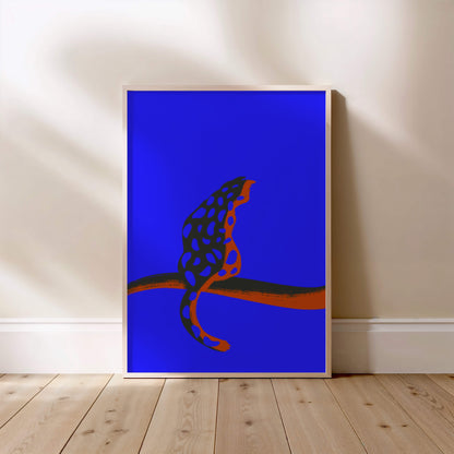 Burning Blue, affiche encadrée