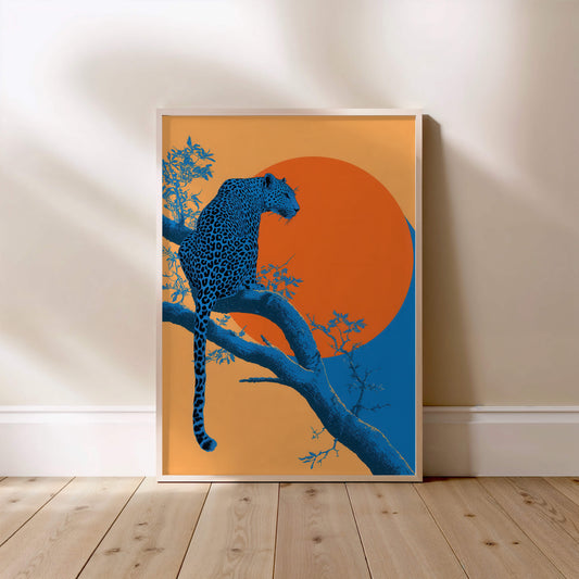 IA brother - Burning Blue No. 2, affiche encadrée