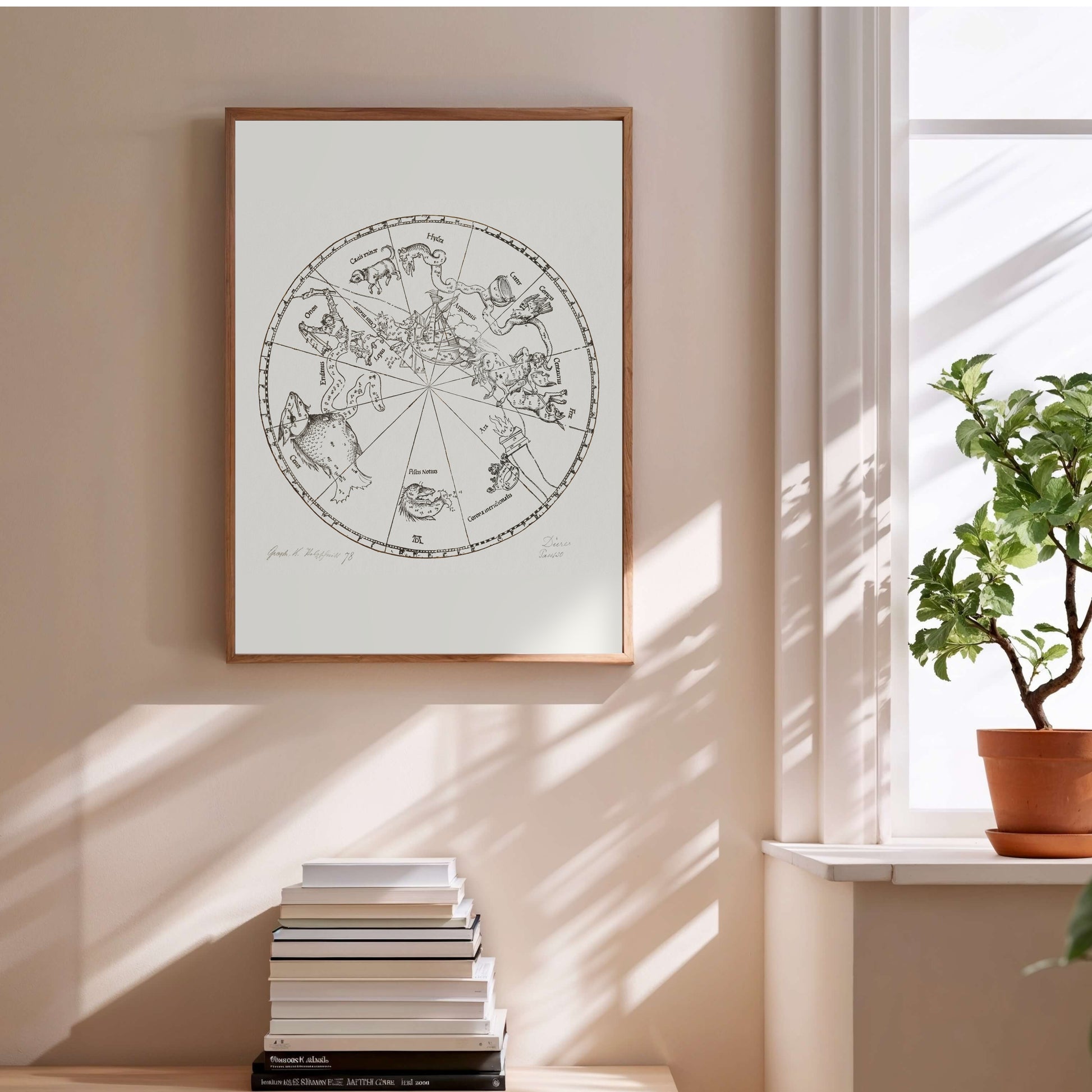 Carte du Ciel - Albrecht Dürer - Affiche Astronomie Vintage en situation