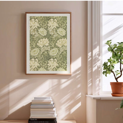 Chrysanthemum - William Morris - Affiche Arts & Crafts en situation