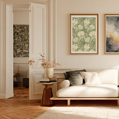 Chrysanthemum - William Morris - Affiche Arts & Crafts en situation