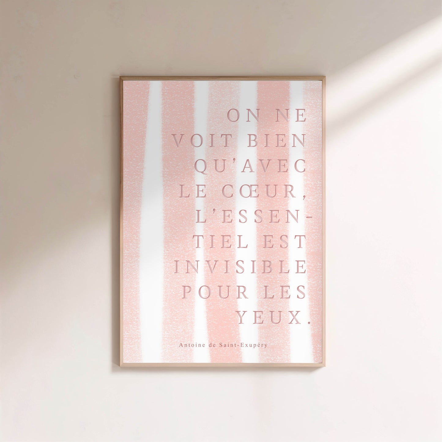 On ne voit bien qu'avec le cœur... | Poster Citation en situation
