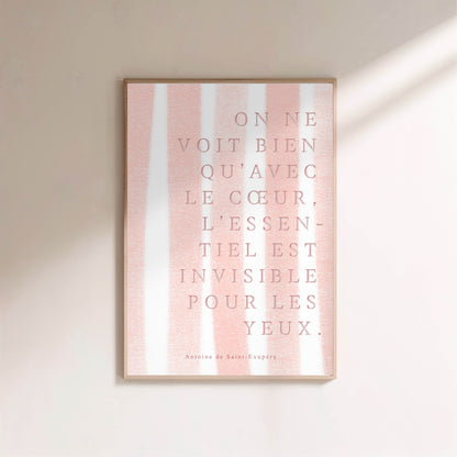 On ne voit bien qu'avec le cœur... | Poster Citation en situation