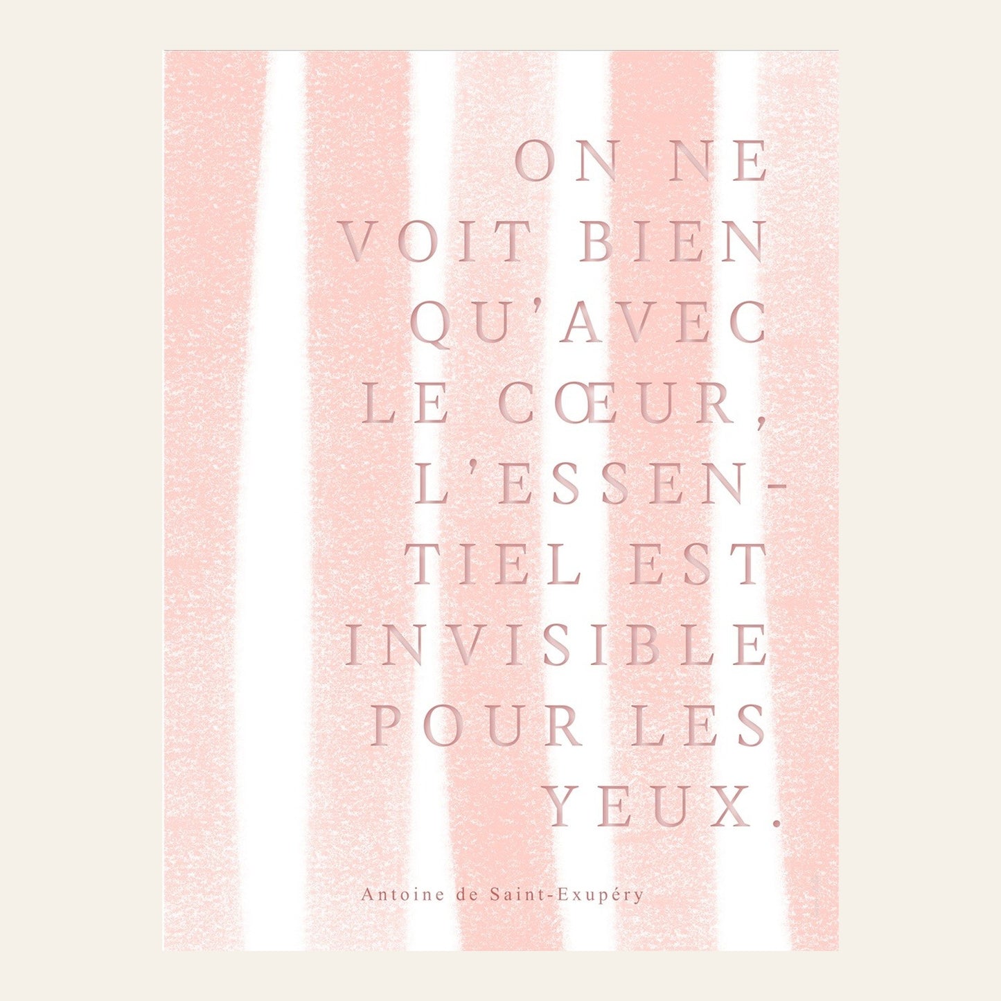 On ne voit bien qu'avec le cœur... | Poster Citation - l'affiche