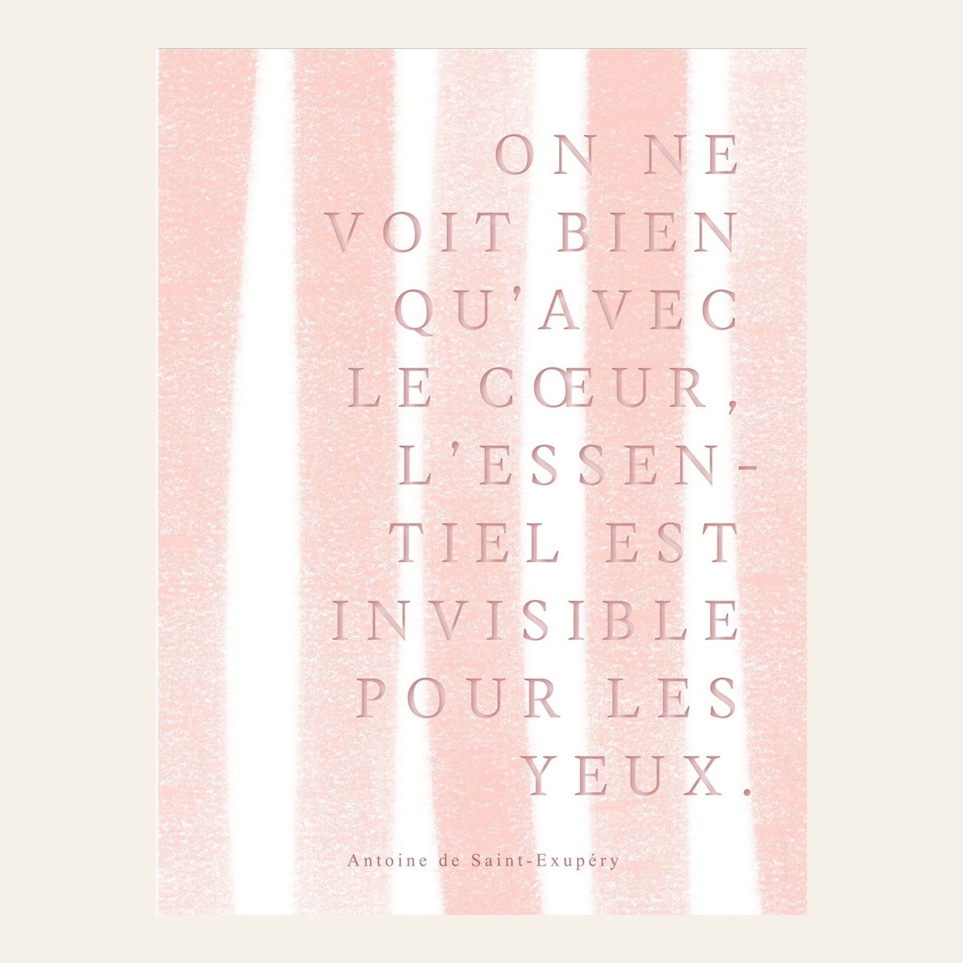 On ne voit bien qu'avec le cœur... | Poster Citation - l'affiche