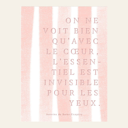 On ne voit bien qu'avec le cœur... | Poster Citation - l'affiche