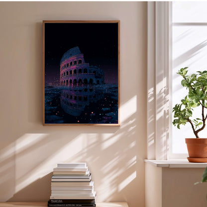 Rome Underwater | Poster Dystopique en situation