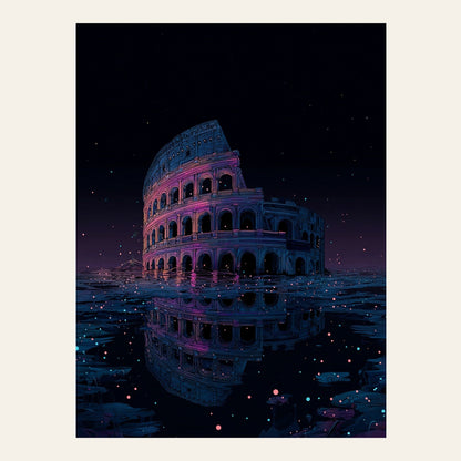 Rome Underwater | Poster Dystopique - l'affiche