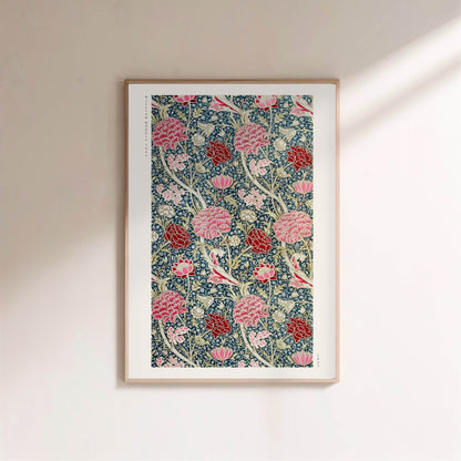 Cray - William Morris - Affiche Arts & Crafts, affiche encadrée sur un mur clair