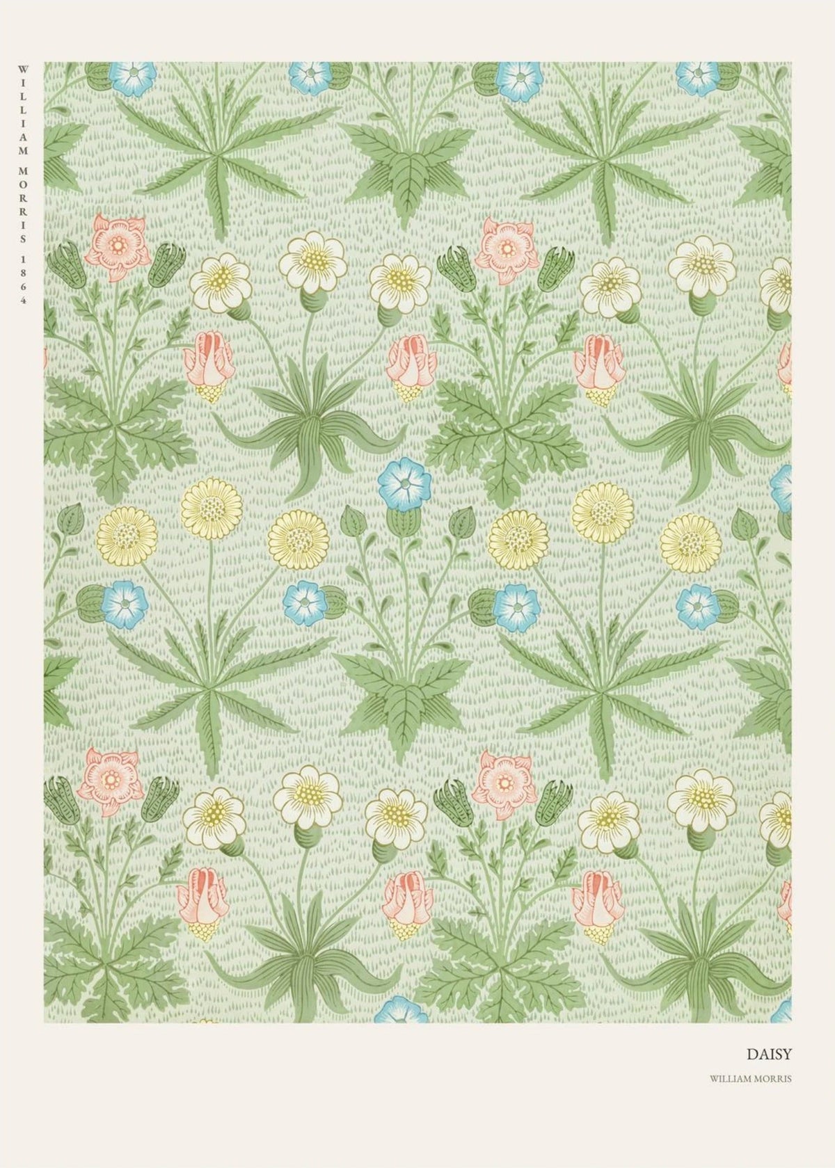 Daisy - William Morris - Arts & Crafts Poster, the print alone, thick matte eco-friendly paper