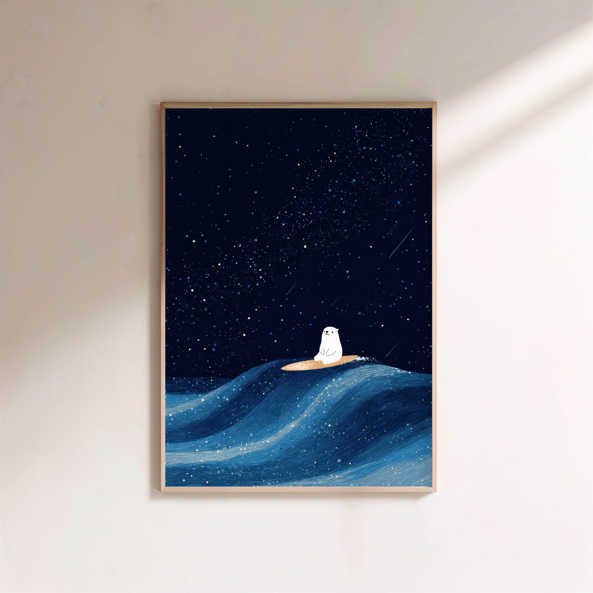 Affiche enfant Stary Night Bear en situation
