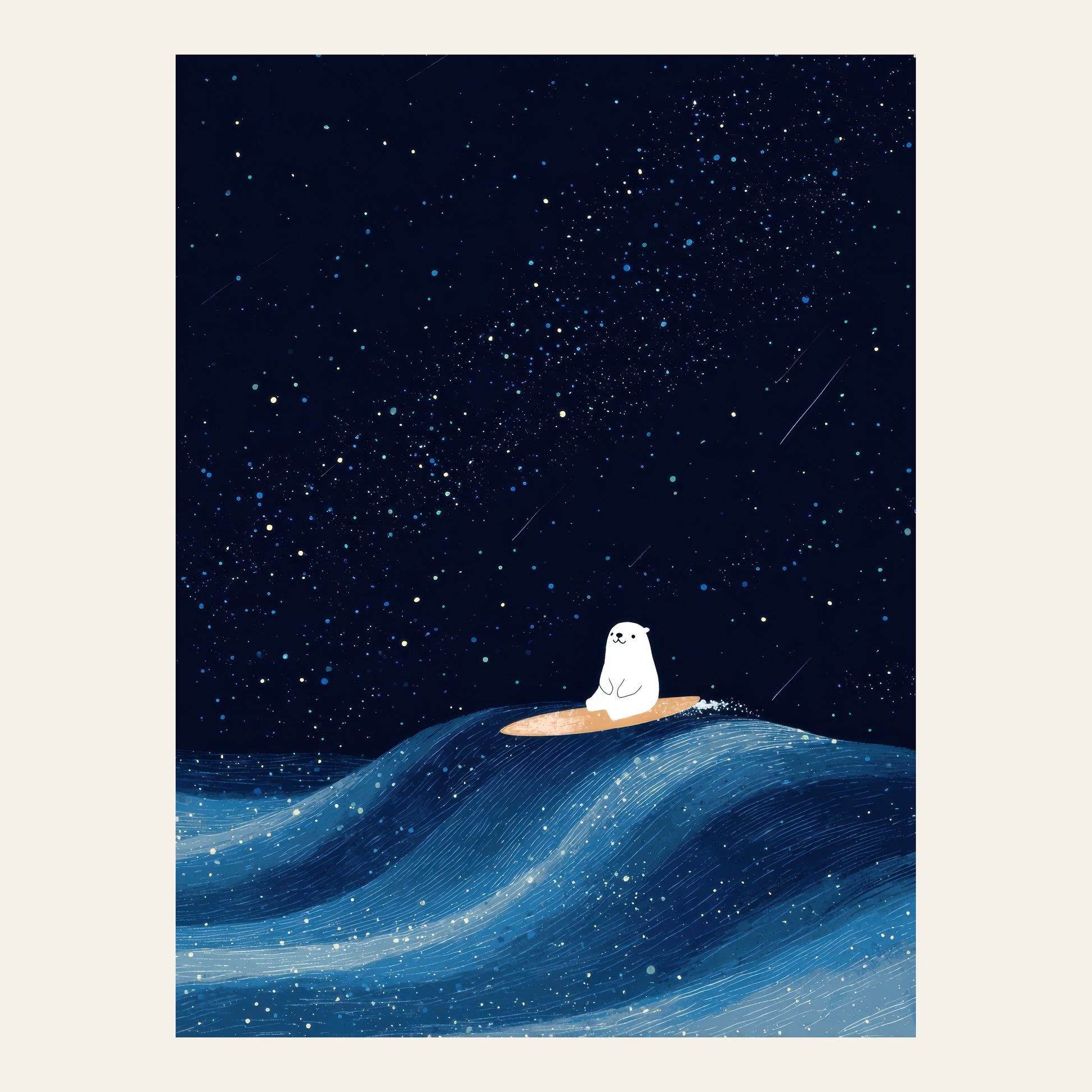Affiche enfant Stary Night Bear - l'affiche
