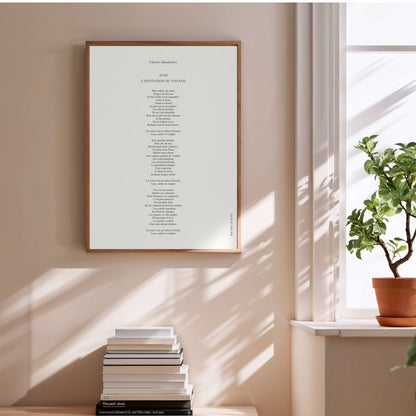 L'invitation au voyage - Charles Baudelaire | Poster Poésie en situation