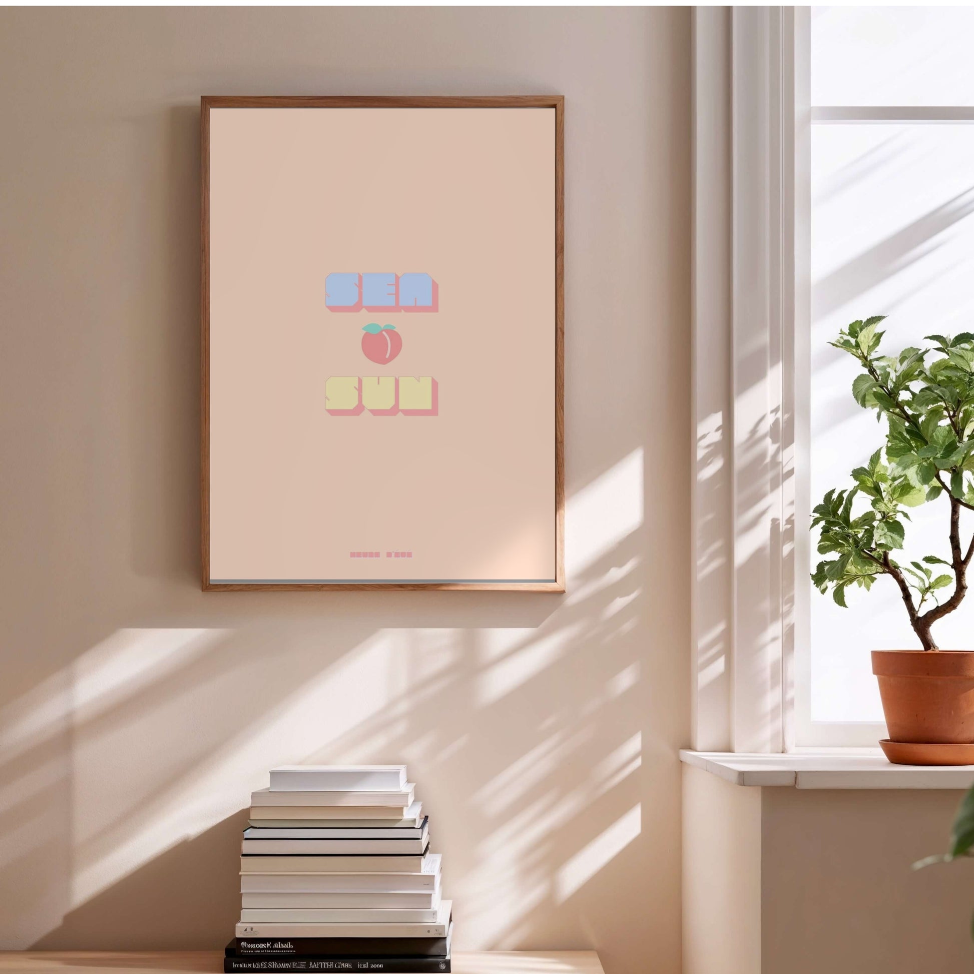 Affiche Sea Peach & Sun en situation