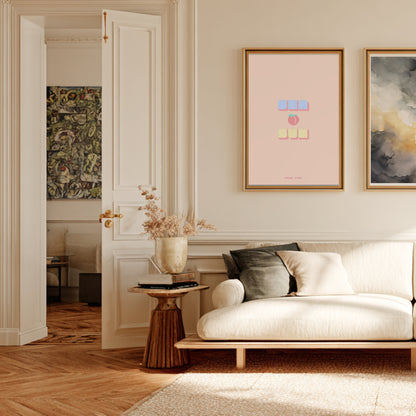 Affiche Sea Peach & Sun en situation