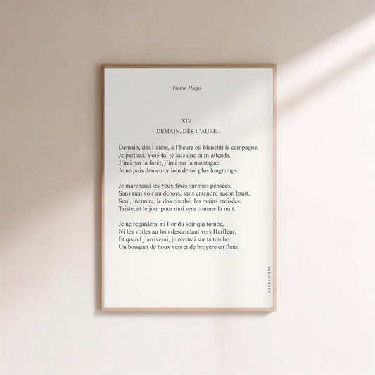 Demain, dès l'aube... - Victor Hugo | Poster Citation en situation
