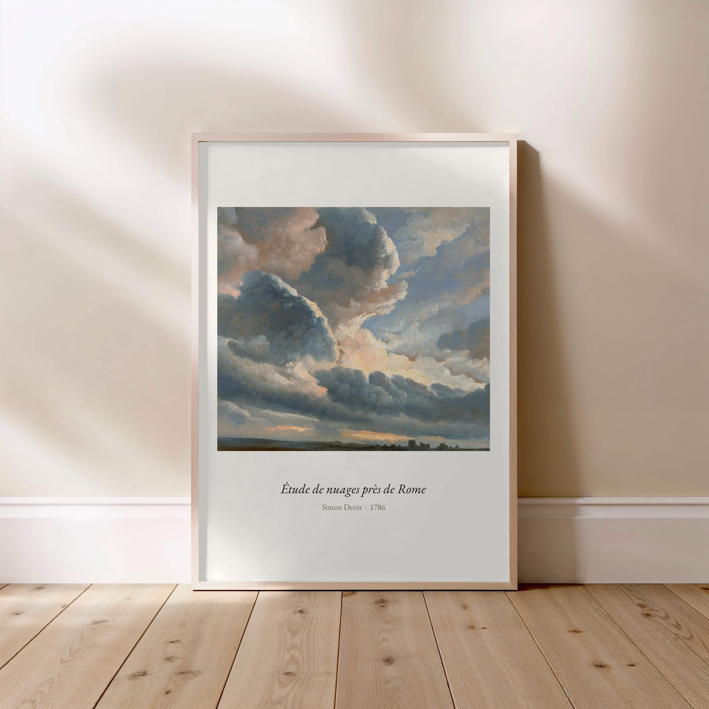 Étude de nuages près de Rome, Simon Denis | Affiche Art Premium
