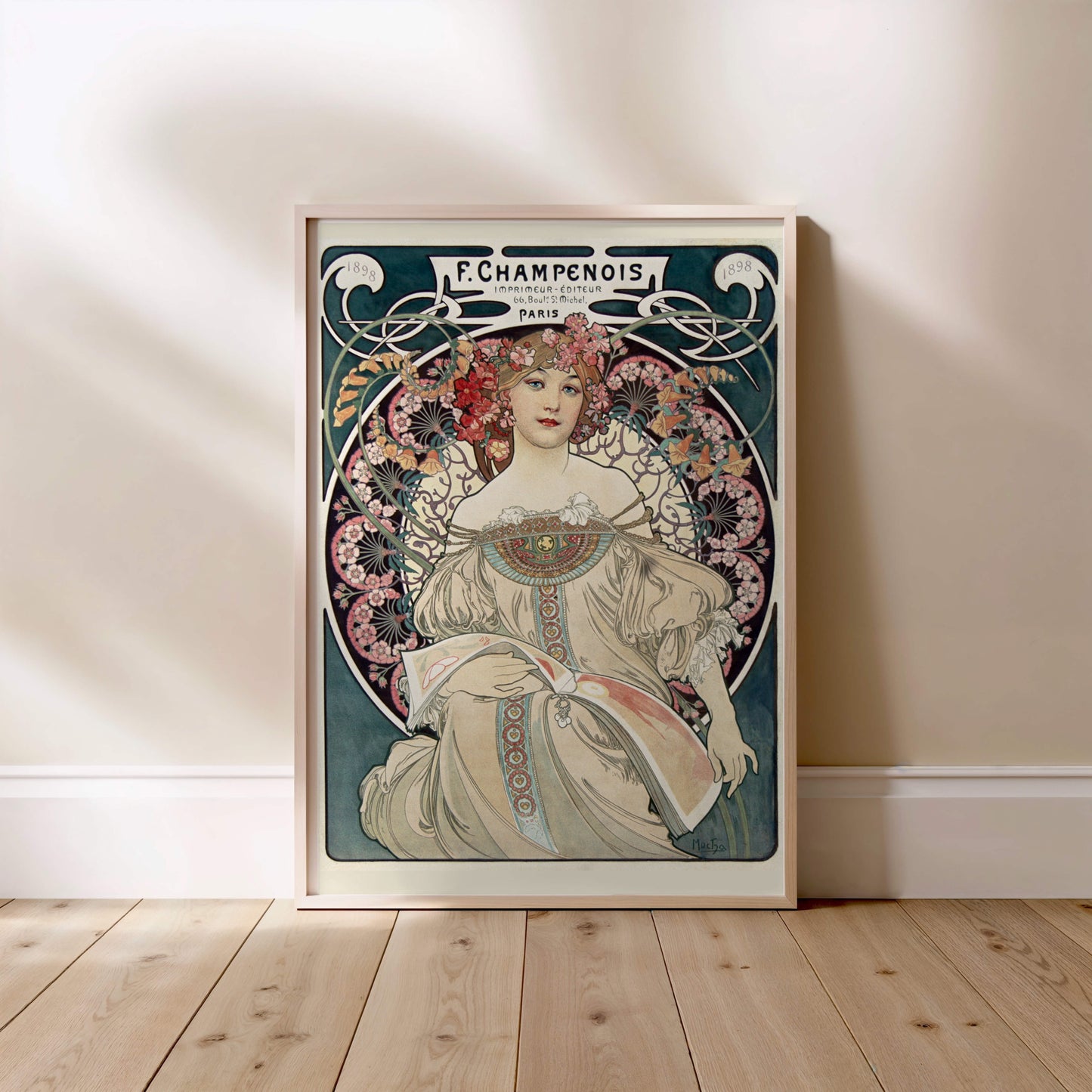 F. Champenois Imprimeur-Editeur - Alphonse Mucha - Affiche Art Nouveau
